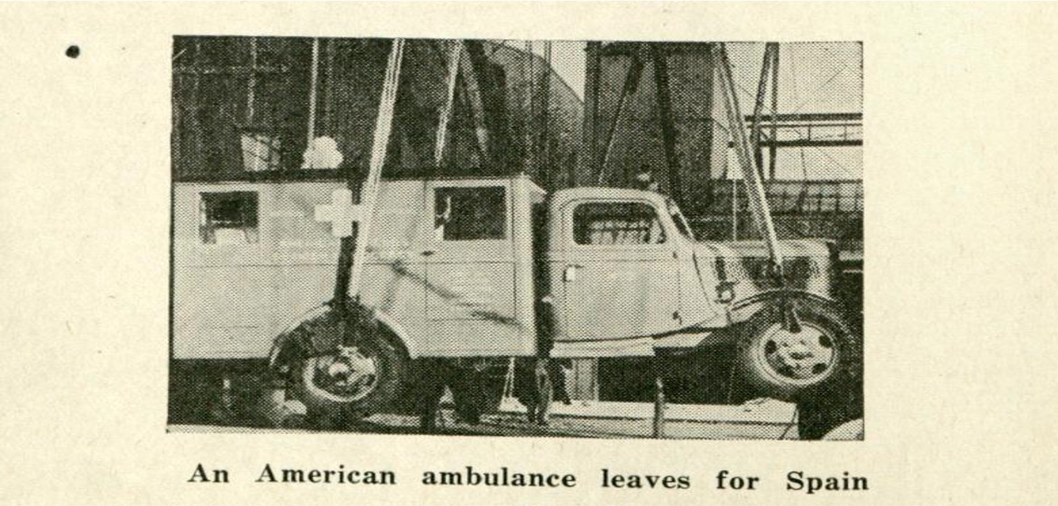 One of the American hospitals bound for Spain during the Spanish Civil War.